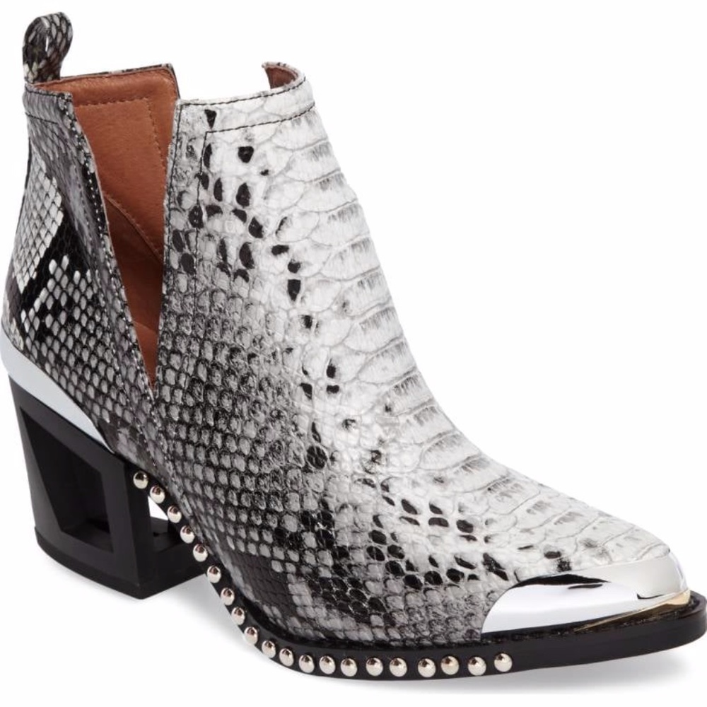 Jeffrey Campbell Optimum Snake Skin Booties